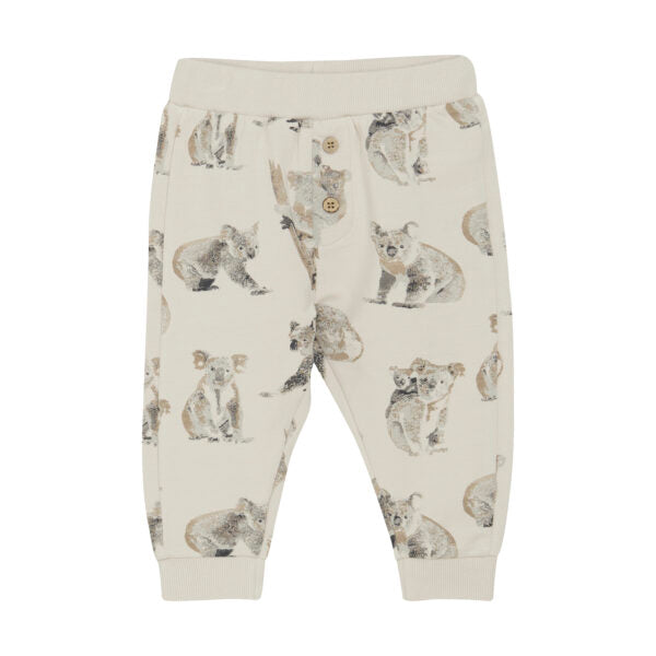 Button Jogger Pants - Moonbeam Koala