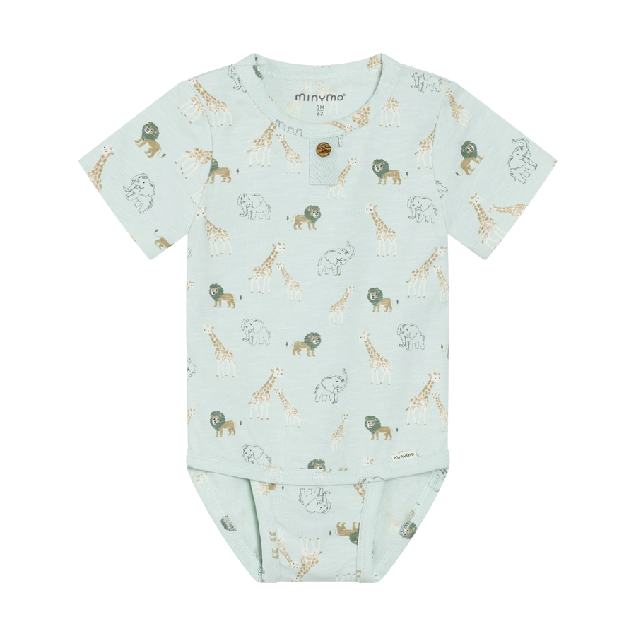 Short Sleeve Bodysuit - Sprout Green Safari