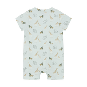 Short Sleeve Romper - Sprout Green Safari