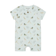 Short Sleeve Romper - Sprout Green Safari