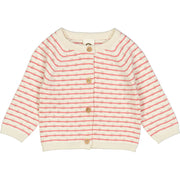 Knit Stripe Cardigan - Bubblegum