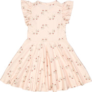 Short Sleeve Floral Swing Dress - Chamomile