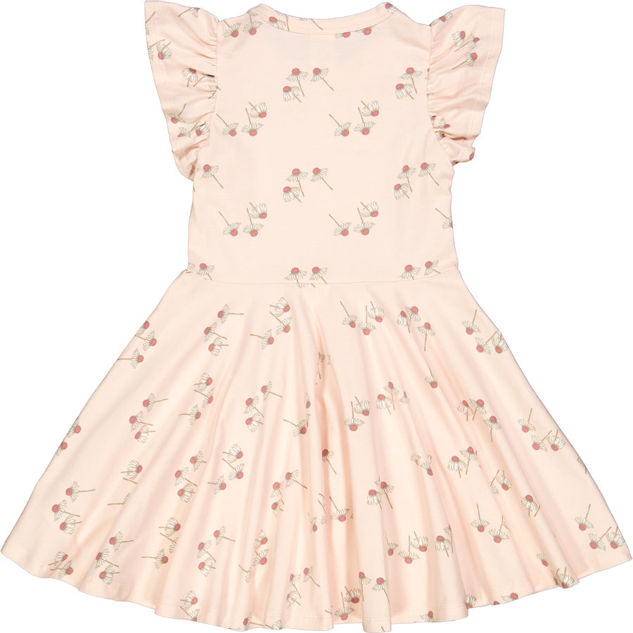 Short Sleeve Floral Swing Dress - Chamomile