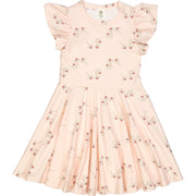 Short Sleeve Floral Swing Dress - Chamomile
