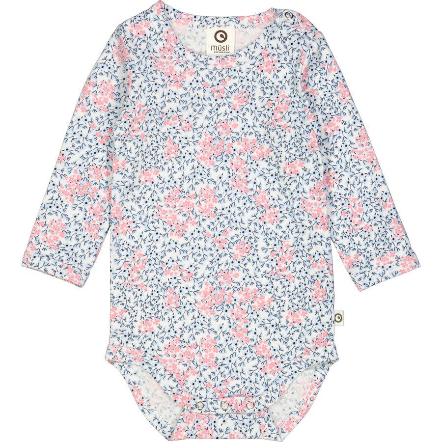 Cozy Me Long Sleeve Printed Bodysuit - Petit Flower