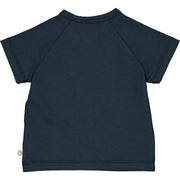 Organic Cotton Palm Raglan T-Shirt - Night Blue
