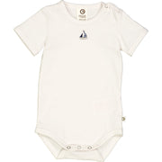 Breeze Print Short Sleeve Bodysuit - Balsam Cream
