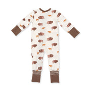 Bamboo Zipper Romper - American Buffalo