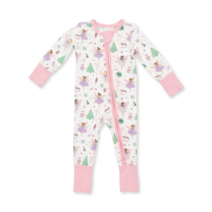 Bamboo Zipper Romper - Sugar Plum Fairies