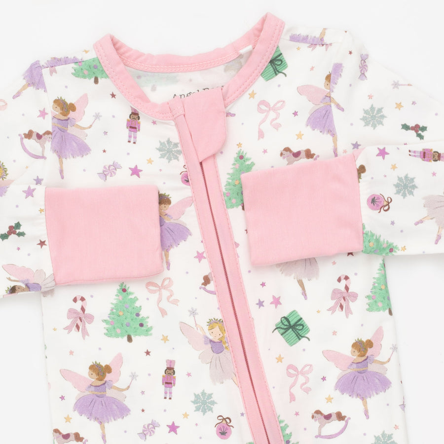Bamboo Zipper Romper - Sugar Plum Fairies