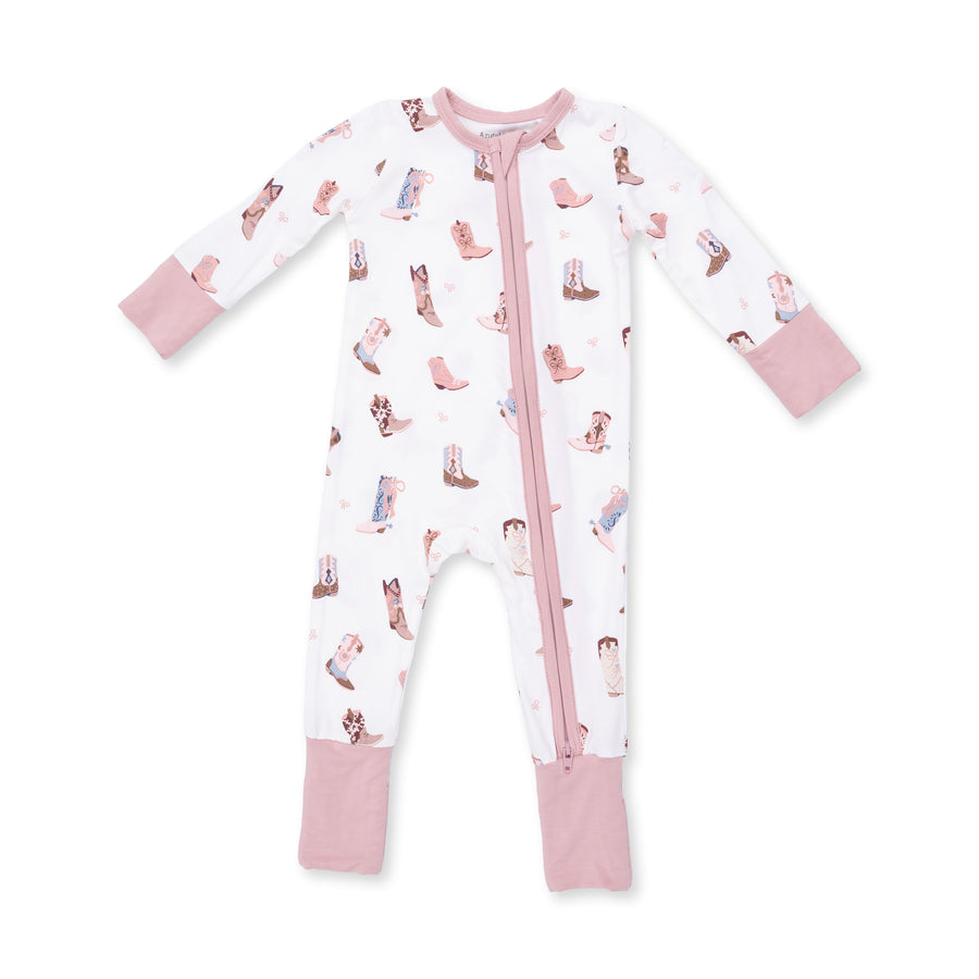 Bamboo Zipper Romper - Buckarette Boots