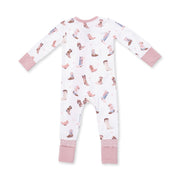 Bamboo Zipper Romper - Buckarette Boots