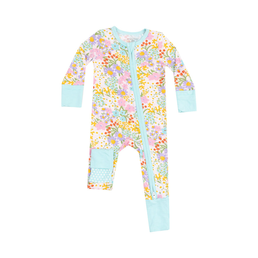Bamboo Zipper Romper - Amelia Floral
