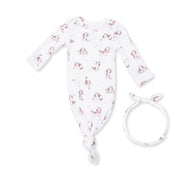 Knotted Gown and Headband - Explorer Puppy Pink