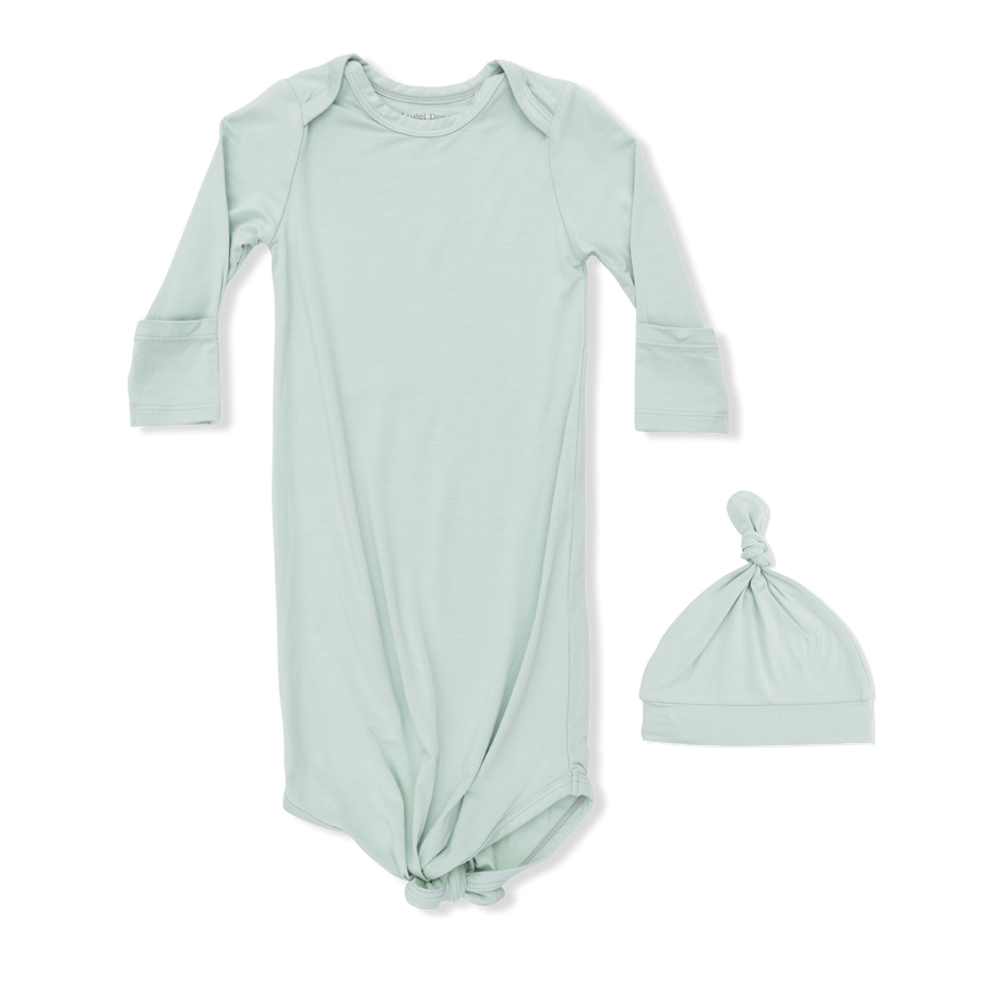 Knotted Gown and Hat - Cameo Green