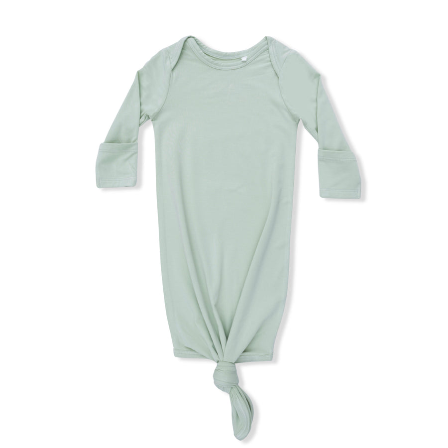 Knotted Gown and Hat - Milky Green