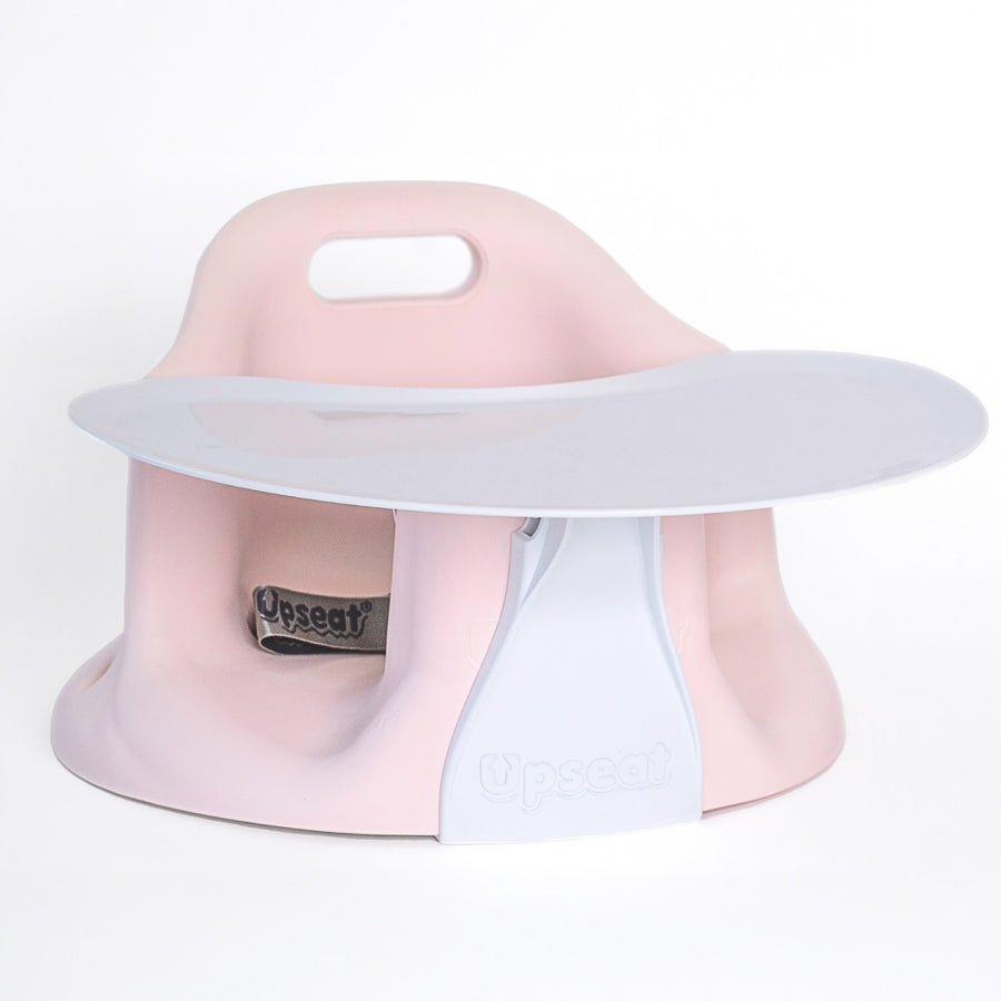 Upseat Baby Floor and Booster Seat with Tray - Pink