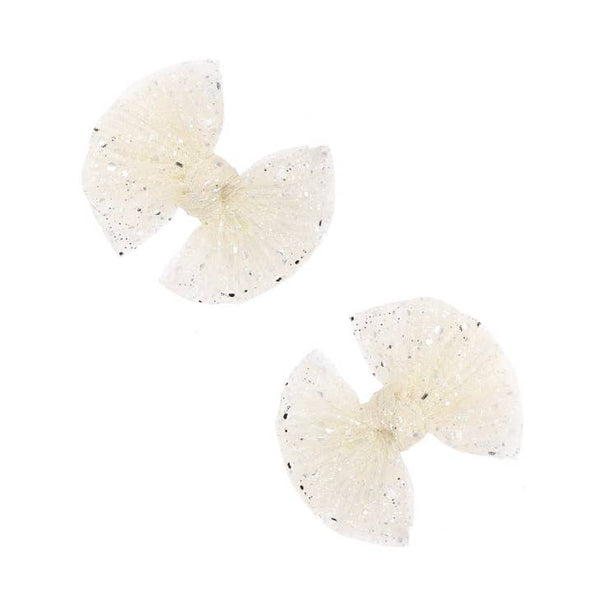 Tulle Baby Fab Clips with Glitter - Various Colors