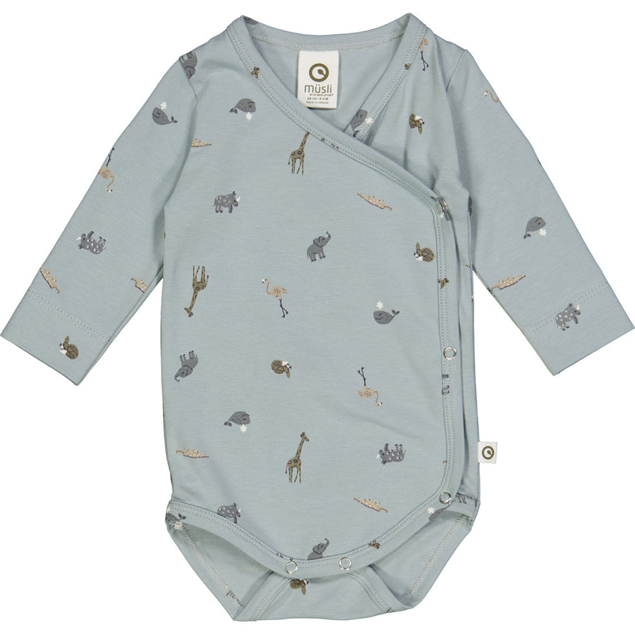 Mini Me Long Sleeved Bodysuit - Jasmin Blue