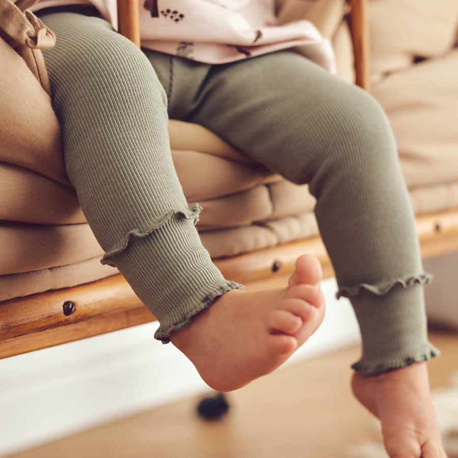 Cozy Me Rib Baby Leggings - Poetry Green