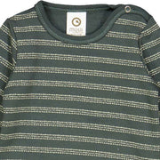 Long Sleeve Bodysuit - Balance Green Stripe