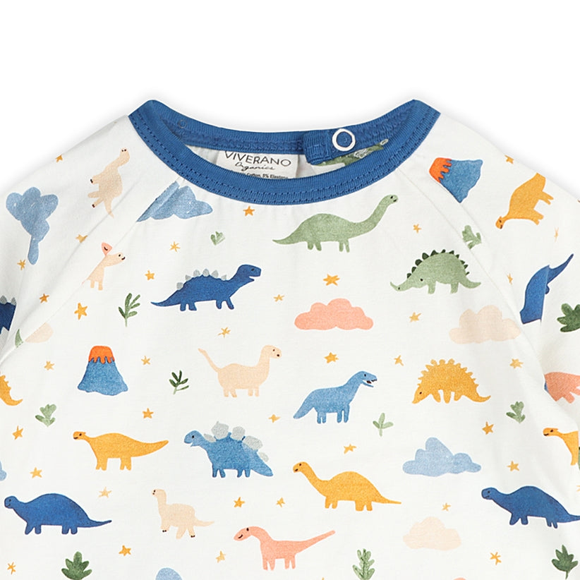Organic Cotton Dino Baby Tee & Jogger Set