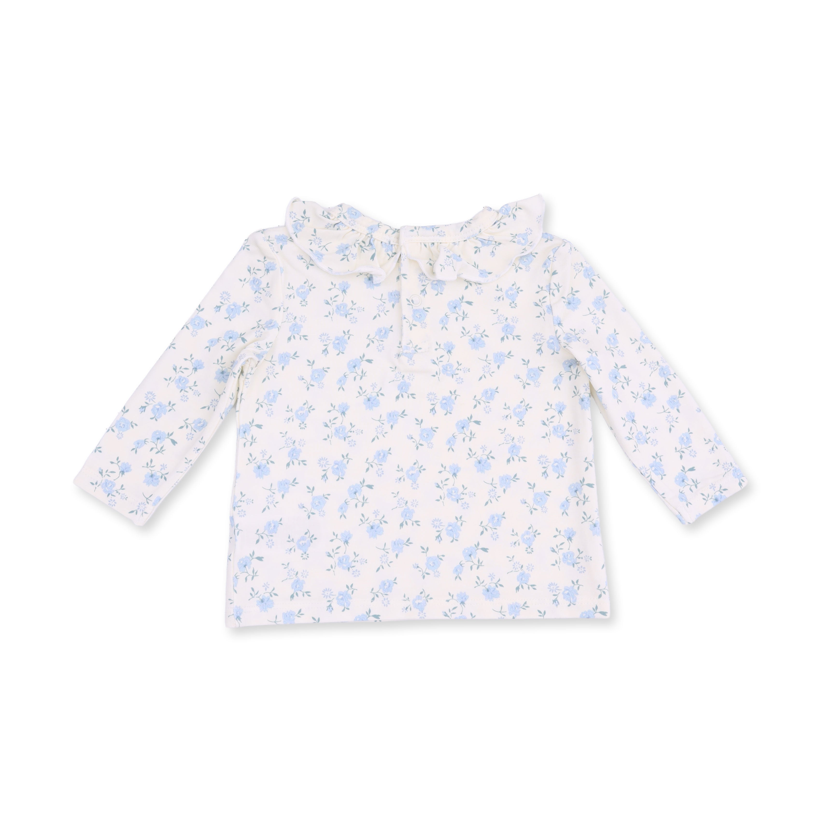 Longe Sleeve Ruffle Top and Pant - Rose Briar