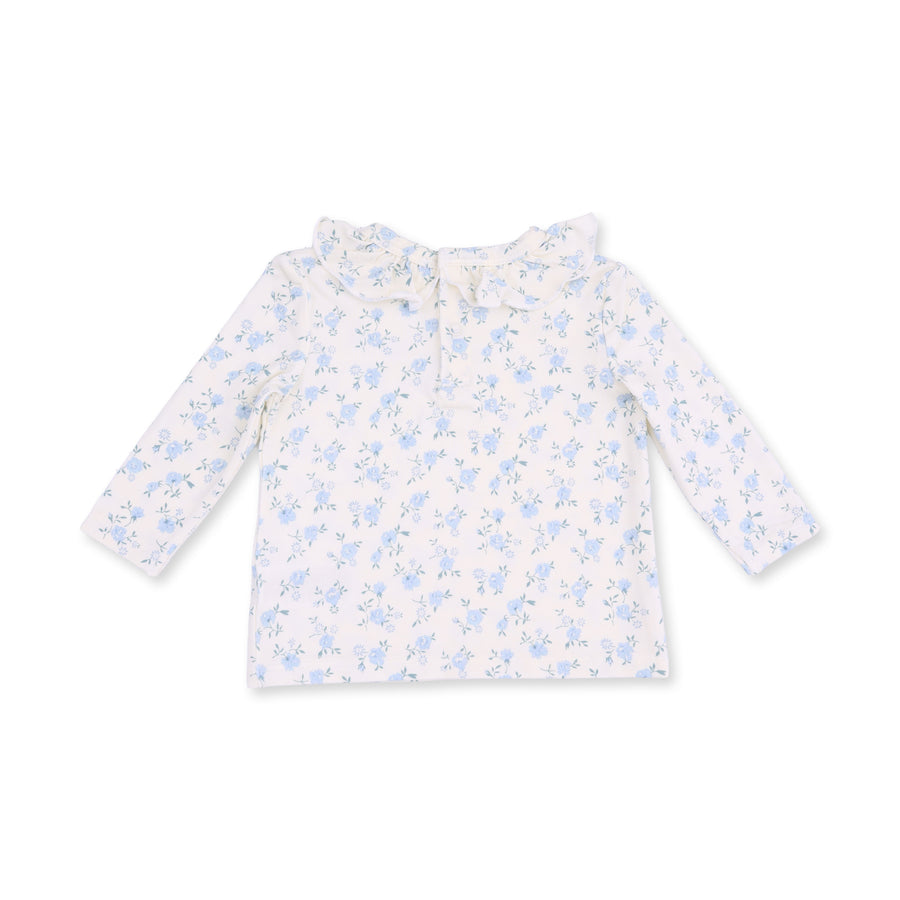 Longe Sleeve Ruffle Top and Pant - Rose Briar