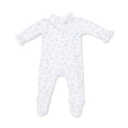 Bamboo Kimono Ruffle Snap Footie - Rose Briar