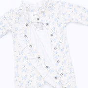 Bamboo Kimono Ruffle Snap Footie - Rose Briar