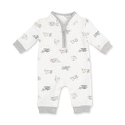 Zip Neck Romper - Vintage Airplane Pilots