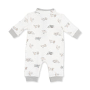 Zip Neck Romper - Vintage Airplane Pilots