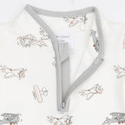 Zip Neck Romper - Vintage Airplane Pilots