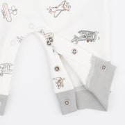 Zip Neck Romper - Vintage Airplane Pilots