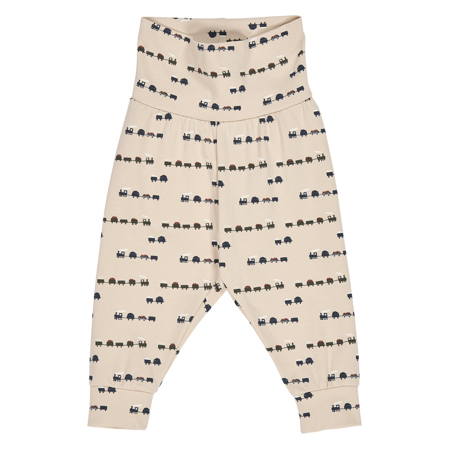 Train Printed Baby Pants