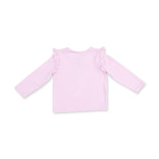 Long Sleeve Ruffle Tee - Gingerbread