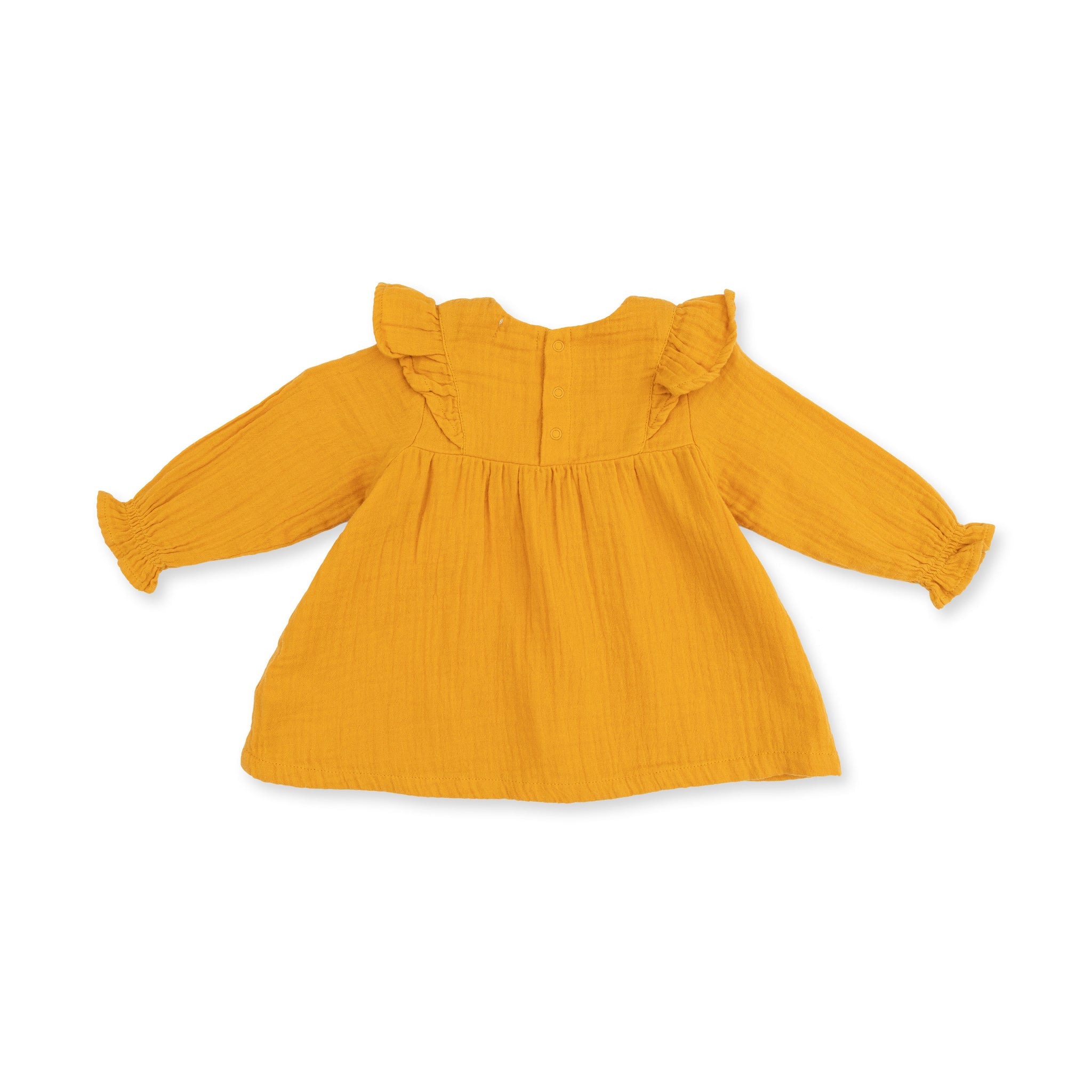 Long Sleeve Ruffle Tunic and Smocked Waist Pant - Baby Sunflower
