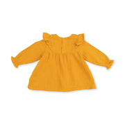 Long Sleeve Ruffle Tunic and Smocked Waist Pant - Baby Sunflower