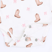 Long Sleeve Bodysuit -  Mini Cowgirl Boots