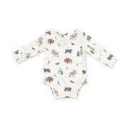 Long Sleeve Bodysuit -  Northern Woodland Animals