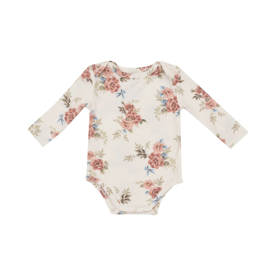Ribbed Bodysuit - Romantic Roses
