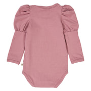 Cozy Me Puff Long Sleeve Bodysuit - Nostalgia Rose