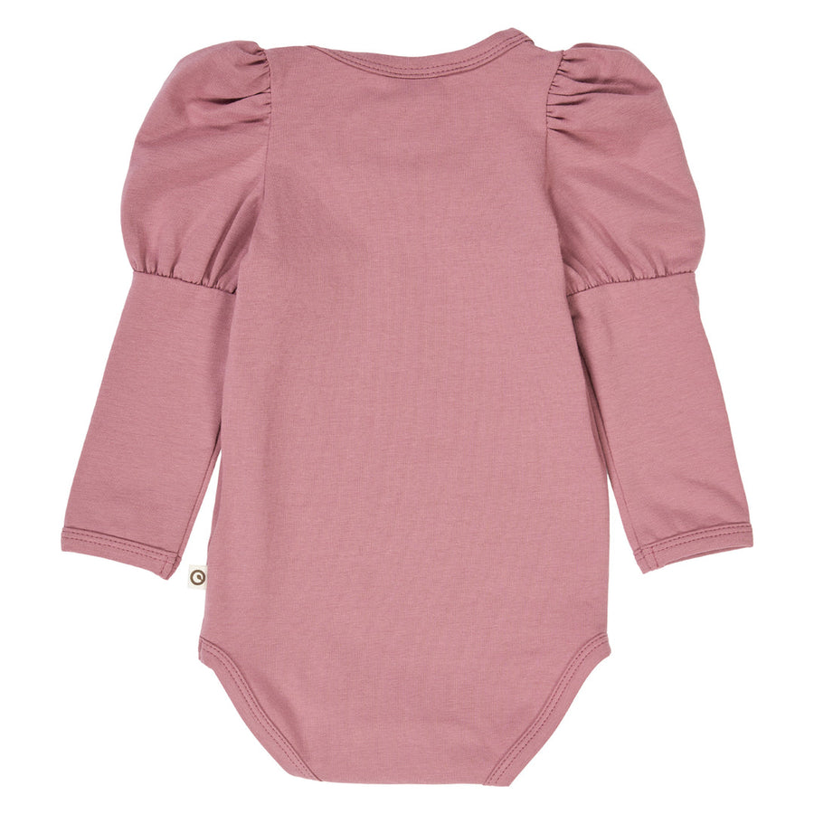 Cozy Me Puff Long Sleeve Bodysuit - Nostalgia Rose