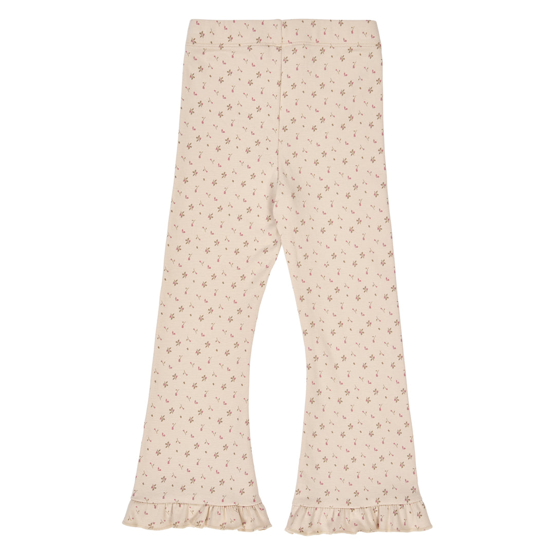 Aster Rib Floral Flared Pants