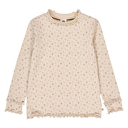 Aster Rib Frill Collar Long Sleeve Shirt