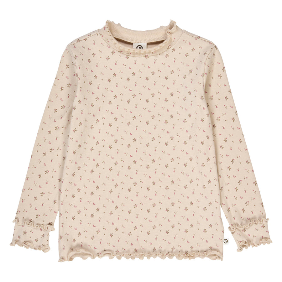 Aster Rib Frill Collar Long Sleeve Shirt