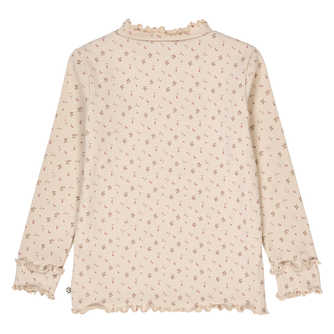 Aster Rib Frill Collar Long Sleeve Shirt