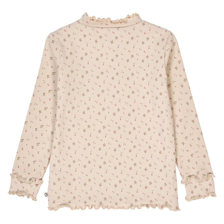 Aster Rib Frill Collar Long Sleeve Shirt