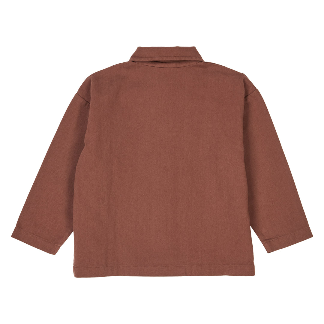 Twill Long Sleeve Button Up Shirt - Root