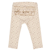 Aster Rib Ruffle Floral Print Baby Leggings